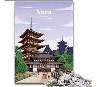 Rompecabezas para Adultos de 1000 Piezas, Juego de Preguntas y respuestas sobre el Viaje a Nara, Toda la Familia (50x75cm) 1000 Piezas