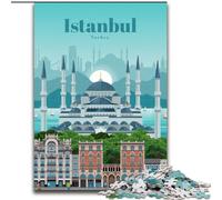Rompecabezas para Adultos de 1000 Piezas, Juego de Preguntas y respuestas sobre la Visita a Turquía, Toda la Familia (26x38cm) 1000 Piezas