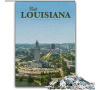 Rompecabezas para Adultos de 1000 Piezas, Juego de Preguntas y respuestas sobre Luisiana, Toda la Familia (38x52cm) 1000 Piezas