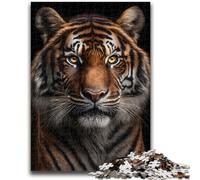 Rompecabezas para Adultos de 1000 Piezas, Juego de Rompecabezas Mira a un Tigre en mis Ojos, Juego Educativo para cumpleaños y Navidad, para Mayores de 14 años, 50x75cm