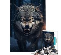 Rompecabezas para Adultos de 1000 Piezas Juego Educativo Alpha Wolf Juguetes educativos Regalos de Amigo Invisible Mejora la Memoria (tamaño 38x26cm)