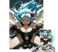 Rompecabezas para Adultos de 1000 Piezas Juego Familiar de Angry Anime Angel Girl Juguetes educativos para Aprender Gran Regalo para Juegos Que mejoran la Memoria (Tamaño 38x26cm)