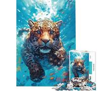Rompecabezas para Adultos de 1000 Piezas Juego Familiar de Leopardo Submarino Juguetes educativos Gran Regalo para Juegos Que mejoran la Memoria (tamaño 50x75cm)