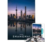 Rompecabezas para Adultos de 1000 Piezas Juego Intelectual Shanghai River Juegos relajantes Carrera de Velocidad de Manos Excelentes Regalos para los Amantes de los Juegos tamaño 75x50cm