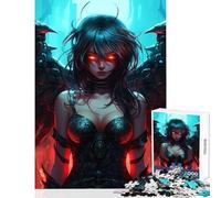 Rompecabezas para Adultos de 1000 Piezas Juguete de Chica Demonio decoración de Pared Grandes Regalos y Juguetes Juego Imposible Lista de Deseos con Papá Noel tamaño 38x26cm