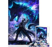 Rompecabezas para Adultos de 1000 Piezas Juguete Educativo de Anime El hechicero de los Lobos Grandes Regalos y Juguetes Juegos educativos interacción Entre Padres e Hijos tamaño 38x52cm
