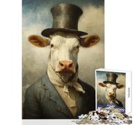 Rompecabezas para Adultos de 1000 Piezas Juguete Educativo de la aristocracia de la Vaca Regalo para Mujeres y Hombres Juego de ingenio Entrena tu Cerebro y Tus Manos tamaño 38x26cm