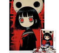 Rompecabezas para Adultos de 1000 Piezas Juguete Educativo de Manga de Terror Regalo de cumpleaños para Juego Educativo Mejora el Amor Entre Parejas tamaño 38x26cm