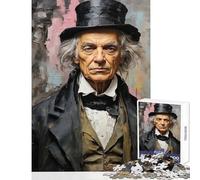 Rompecabezas para Adultos de 1000 Piezas Juguetes antiestrés de Ebenezer Scrooge Regalos de Amigo Secreto Juegos relajantes para cumpleaños y Navidad tamaño 38x26cm