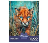 Rompecabezas para Adultos De 1000 Piezas Jungle Cat'S Gaze -1 Rompecabezas para Adultos Juego Práctico Corte De Precisión 52x38cm/1000pcs