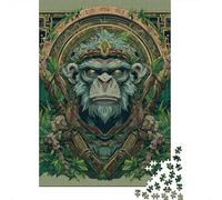 Rompecabezas para Adultos De 1000 Piezas Jungle Warrior Monkey Art Print Rompecabezas para Adolescentes Juegos Relajantes Pero Divertidos Y Humorísticos Desafiantes De Completar 70x50cm/1000pcs