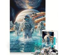 Rompecabezas para Adultos de 1000 Piezas Júpiter, Luna y Europa Divertido y Educativo Ideal para Pasar el Tiempo en casa Durante Las Vacaciones Regalo de cumpleaños 38x26cm