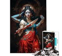 Rompecabezas para Adultos de 1000 Piezas Kali del Velo Dorado Juegos Divertidos y adictivos para Cultivar la Paciencia Un Gran Regalo para los Amantes de los Juegos Patrón de Montaje (tamaño 38x52cm)