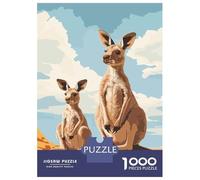 Rompecabezas para Adultos De 1000 Piezas Kangaroo Family Portrait Rompecabezas para Adultos Juegos Familiares Regalo De Cumpleaños Regalo De Cumpleaños, Regalos, 38x26cm/1000pcs