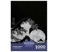 Rompecabezas para Adultos De 1000 Piezas Katsushika Hokusai Wave Rompecabezas para Adultos Juegos Relajantes Decoración Cumpleaños 52x38cm/1000pcs