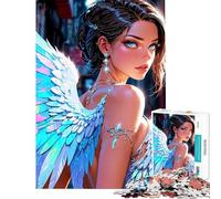 Rompecabezas para Adultos de 1000 Piezas Kendall Impresionante Rompecabezas de Anime de ángel para Adultos Juego Familiar para Mejorar la Memoria cumpleaños (tamaño 38x26cm)