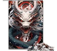 Rompecabezas para Adultos de 1000 Piezas, King Fantasy Dragon Imposible, Rompecabezas para Adultos, Noche de Juegos Familiares, decoración del hogar y Regalo de Entrenamiento Cerebral, tamaño 38x26cm