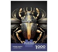 Rompecabezas para Adultos De 1000 Piezas King Golden Black Beetle Rompecabezas para Adultos Juguete Decoración De Pared Corte De Precisión 52x38cm/1000pcs