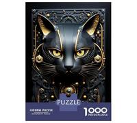 Rompecabezas para Adultos De 1000 Piezas King Golden Mechanic Cat Rompecabezas para Adultos Juguete Decoración De Pared Corte De Precisión 70x50cm/1000pcs