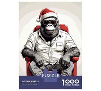 Rompecabezas para Adultos De 1000 Piezas King Kong Christmas Rompecabezas para Adultos Juegos Divertidos para La Diversión Familiar Juego Desafiante Regalos 70x50cm/1000pcs