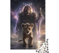 Rompecabezas para Adultos De 1000 Piezas Kingdom of The Lion Epic Fantasy Artwork Rompecabezas para Adultos Juguetes Antiestrés Decoración Perfecta Cumpleaños Y Navidad 70x50cm/10