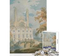 Rompecabezas para Adultos de 1000 Piezas King'S College Cambridge Juguete para decoración de Pared Regalos de cumpleaños Juego Imposible difícil y desafiante tamaño 38x52cm