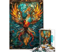 Rompecabezas para Adultos de 1000 Piezas Kintsugi Ave Fénix Rompecabezas para Adolescentes Juegos relajantes Vacaciones en casa Matar el Tiempo Juego desafiante Regalos (Tamaño 38x52cm)