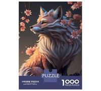 Rompecabezas para Adultos De 1000 Piezas Kitsune Fox Japanese Style Rompecabezas para Adultos Juegos Familiares Decoración Perfecta Cumpleaños Y Navidad 70x50cm/1000pcs