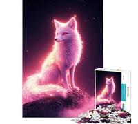 Rompecabezas para Adultos de 1000 Piezas Kitsune Rosa Juego de ingenio Juguetes adictivos para Cultivar la Paciencia Ideas de Regalo decoración (tamaño 75x50cm)