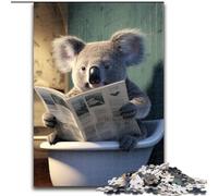 Rompecabezas para Adultos de 1000 Piezas: Koala Leyendo periódico, desafiante Rompecabezas de 50x75cm, Regalo para un desafío Mental, Actividad educativa para Adolescentes.