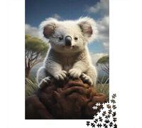 Rompecabezas para Adultos De 1000 Piezas Koala on A Tree Branch Rompecabezas para Adultos Juego De Ingenio Decoración Perfecta Cumpleaños Y Navidad 52x38cm/1000pcs