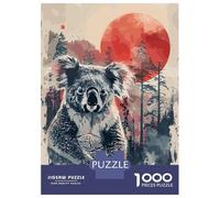 Rompecabezas para Adultos De 1000 Piezas Koala Red Sun Watercolor Rompecabezas para Adultos Juego Práctico Decoración De Pared para Cumpleaños, Navidad 70x50cm/1000pcs