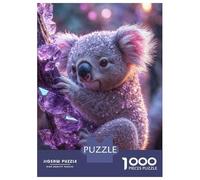 Rompecabezas para Adultos De 1000 Piezas Koala with Purple Crystals Rompecabezas para Adultos Juegos Relajantes Decoración Perfecta Regalos para Reducir El Estrés 70x50cm/1000pcs