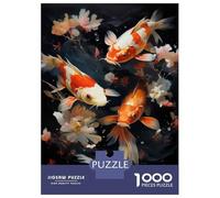 Rompecabezas para Adultos De 1000 Piezas Koi Fish Pond Art Print Rompecabezas para Adultos Juego Familiar Decoración Perfecta Cumpleaños Y Navidad 52x38cm/1000pcs