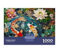 Rompecabezas para Adultos De 1000 Piezas Koi Fish Pond Mosaic Art-2 Rompecabezas para Adultos Juguetes Antiestrés Decoración del Hogar Juego Desafiante Regalos 70x50cm/1000pcs