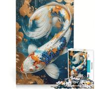 Rompecabezas para Adultos de 1000 Piezas Koi mágico decoración de Pared Regalo de cumpleaños para Fortalecer el Amor en Pareja 38x26cm