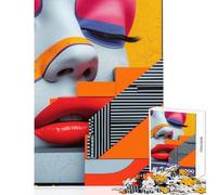 Rompecabezas para Adultos de 1000 Piezas La Belleza es un Abstracto Juguetes antiestrés Regalos de Amigo Secreto Juegos educativos Ayuda a ejercitar el Cerebro Tamaño 38x52cm