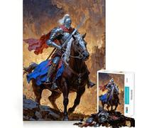 Rompecabezas para Adultos de 1000 Piezas La Carga del Caballero Real Juguete Divertido para Resolver Problemas Ocio y Entretenimiento Regalo de cumpleaños (50x75cm)
