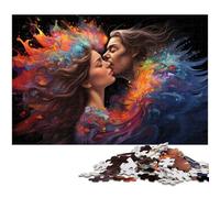 Rompecabezas para Adultos de 1000 Piezas La Colorida psicodelia de Arctic Kiss Decoración del hogar 1000 Piezas (75 x 50 cm)