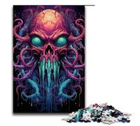 Rompecabezas para Adultos de 1000 Piezas la Colorida psicodelia de la invasión de Cthulhu Rompecabezas de Madera Juego Educativo Juguete de desafío 75 x 50 cm