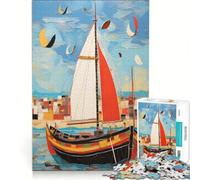 Rompecabezas para Adultos de 1000 Piezas: La Esencia de los Barcos navegando Juego práctico, Divertido y con Humor Colección de Artistas Bellas Artes 38x26cm