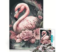 Rompecabezas para Adultos de 1000 Piezas: La fábula del Flamenco Un Juego práctico, Divertido y con Humor Incluye Lista de Deseos con Papá Noel 38x26cm