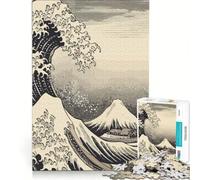 Rompecabezas para Adultos de 1000 Piezas La Gran Ola Japonesa Juegos educativos, decoración Cada Pieza es única 38x52cm
