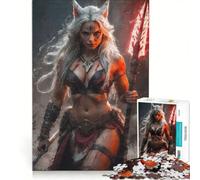 Rompecabezas para Adultos de 1000 Piezas: La ira de los bárbaros Kitsune, Juego de ingenio, dificultad Alta, Toda la Familia 50x75cm