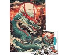 Rompecabezas para Adultos de 1000 Piezas La ira de los Dragones Marinos Juegos relajantes para Pasar el Tiempo en casa Durante Las Vacaciones Diversión Garantizada (Tamaño 50x75cm)