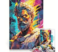 Rompecabezas para Adultos de 1000 Piezas La ira del Dios del Trueno Zeus Rey del Olimpo Juego práctico difícil y desafiante Colección de Artistas Bellas Artes 38x26cm