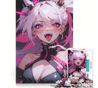 Rompecabezas para Adultos de 1000 Piezas: La Loca Vampira Evangeline, Juguetes antiestrés, un Reto difícil, un Gran Regalo para los Amantes de los Videojuegos 50x75cm