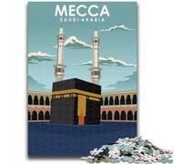 Rompecabezas para Adultos de 1000 Piezas La Meca, Arabia Saudita Arte Ayuda a ejercitar el Cerebro Juguetes adictivos para Cultivar la Paciencia Una Obra de Arte (tamaño 50x70cm)
