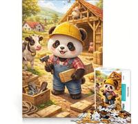 Rompecabezas para Adultos de 1000 Piezas La misión en la Aldea del Panda Juegos relajantes para ejercitar la Mente y Las Manos cumpleaños y Navidad 38x52cm