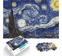 Rompecabezas para Adultos de 1000 Piezas La Noche Estrellada de Van Gogh Acertijo para Decoración de Pared cumpleaños y Navidad 75x50cm